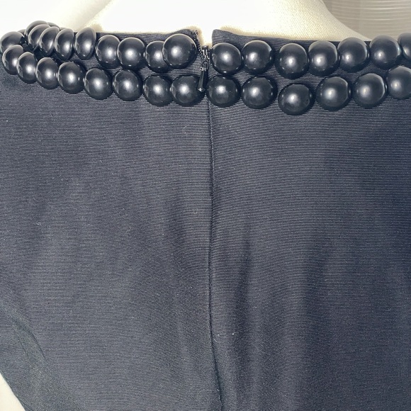 NWT Talbots Size 8P Petites Black Sleeveless Shift Dress Embellished Neckline - Picture 7 of 10